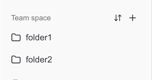 Top-level folders in a workspace