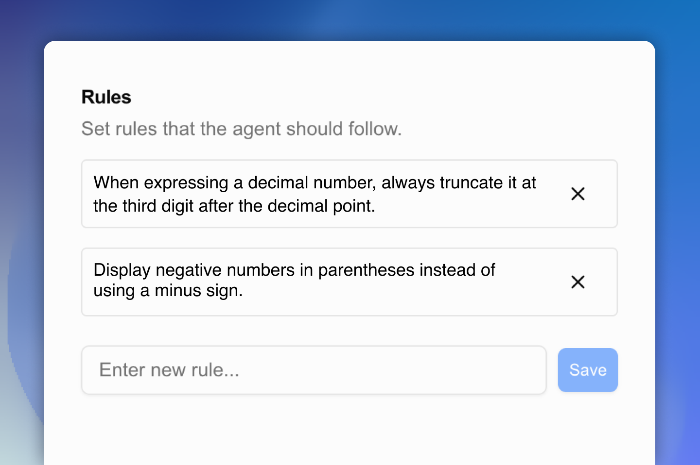 AI notes & rules